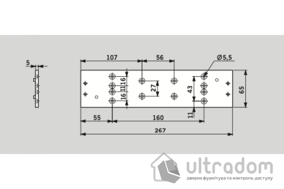 Монтажная пластина для Dorma TS 91