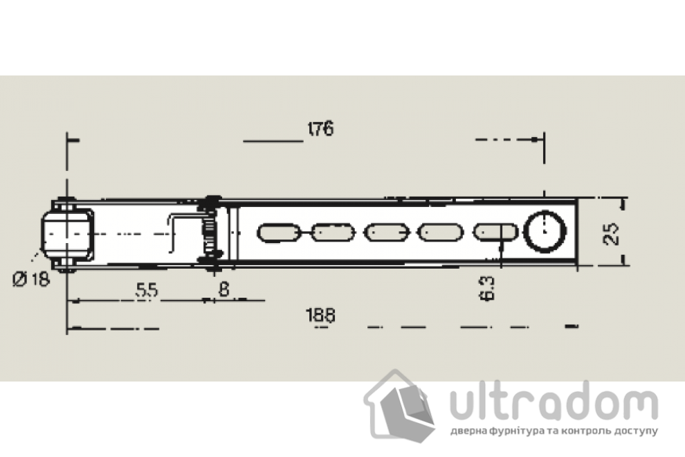 Толкатель Dorma MK 396 для двустворчатых дверей