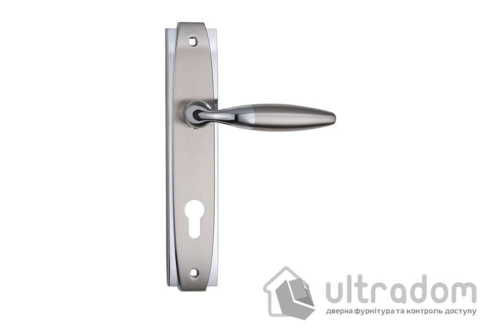 Дверная ручка на планке под ключ (85 мм) SIBA Setra мат.никель-хром