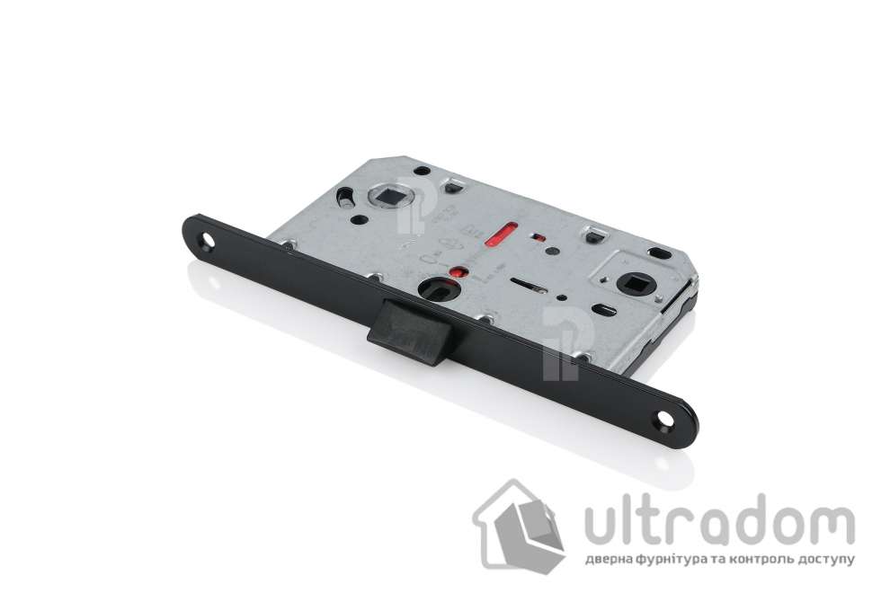 Врезной межкомнатный замок WC AGB Mediana Evolution, 96/50 мм, чёрный (B01102.50.93)