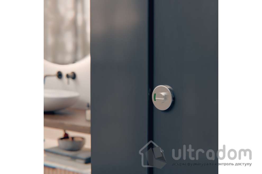 Замок туалетный WC Amig мод.5 с индикатором занятости, нержавеющая сталь SS304 (8204)