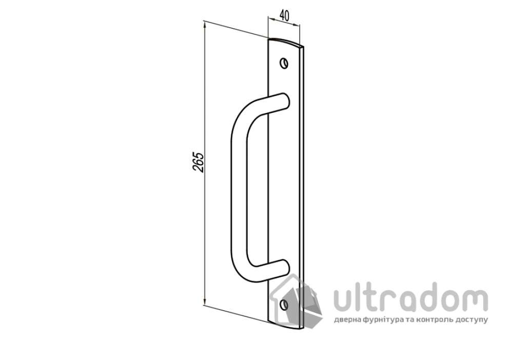 Ручка-скоба Mantion ROC Design ON 265x40x64 мм (цвет ржавчина) (337-766)