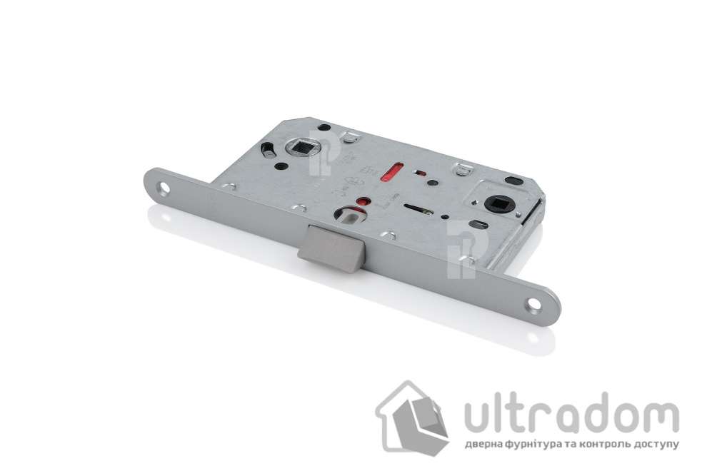Врезной межкомнатный замок WC AGB Mediana Evolution, 96/50 мм, матовый никель (B01102.50.41)