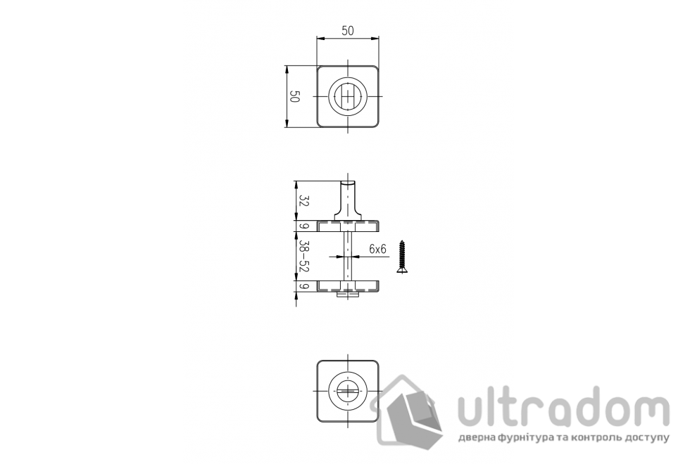 Накладка ROSTEX  H50 WC SQUARE