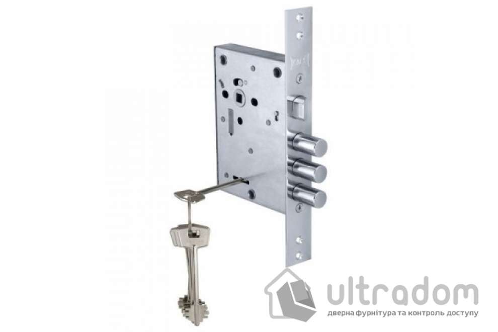 Замок сувальдный врезной KALE 442L B=67,5 мм (Гардиан 30.11) (442L)