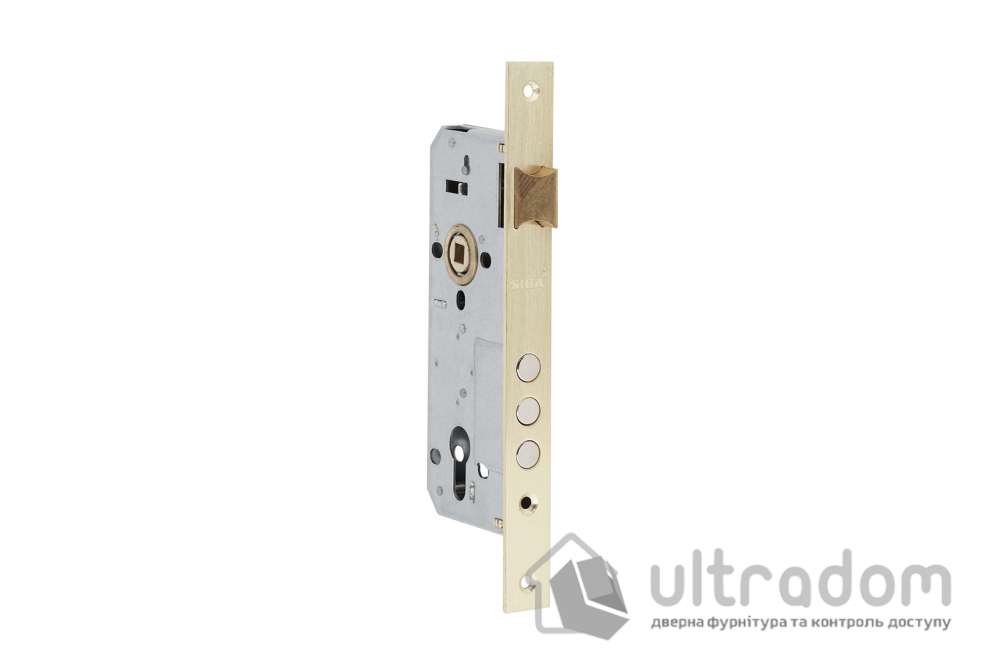 Комплект врезного замка с ручками SIBA Osimo 85 мм з цилиндром, полированная латунь