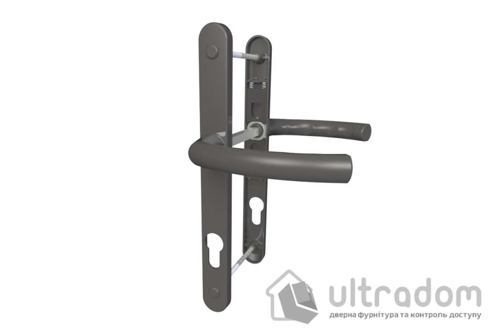 Нажимной гарнитур ASTEX Antey DHS 85/26/200 мм с фиксирующей пружиной, антрацит (TA.0272.0207)