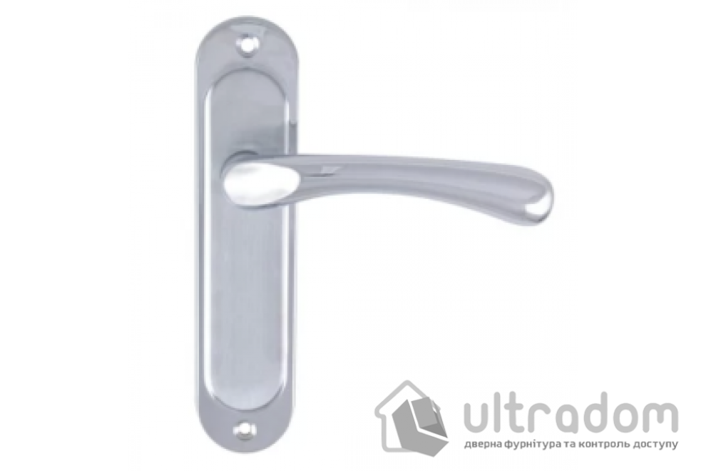 Комплект межкомнатных ручек SIBA Palermo 62 мм с механизмом, хром (Z14-0K-07-07+10145-СР)