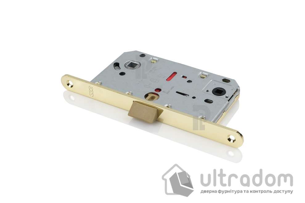 Врезной межкомнатный замок WC AGB Mediana Evolution, 96/50 мм, латунь (B01102.50.03)