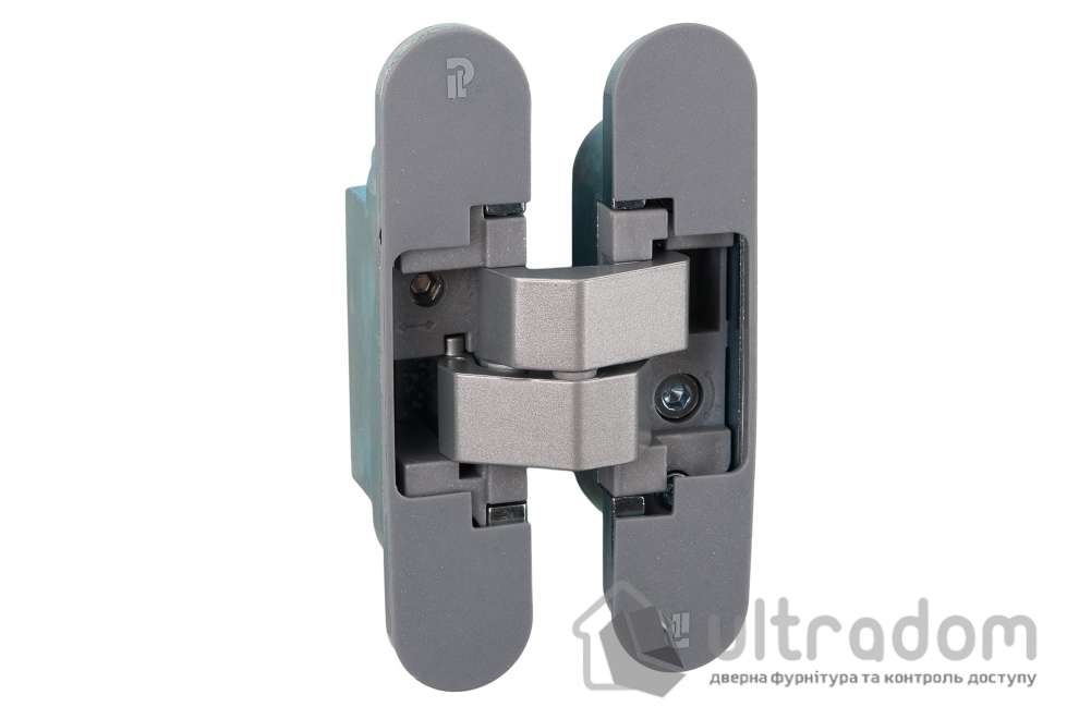Скрытая петля Profitlock PL150 3D – 24×110 мм, для дверей 40 кг, матовый хром (PL150.SC)