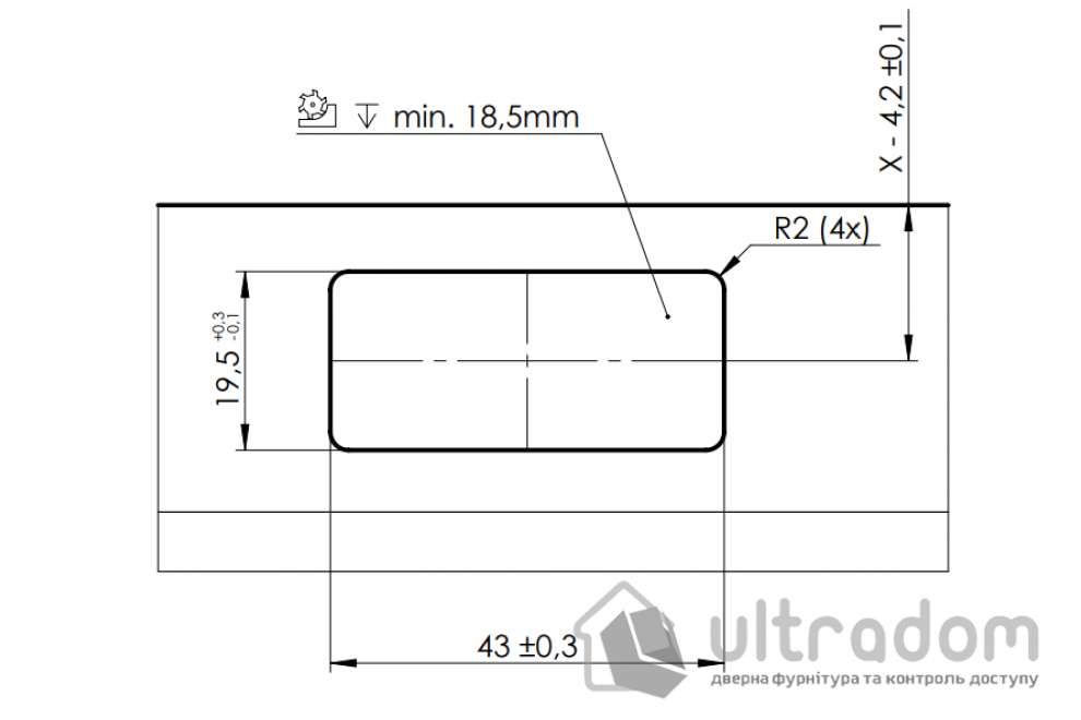Ответная часть в короб WALA ALU1 (W ALU1)
