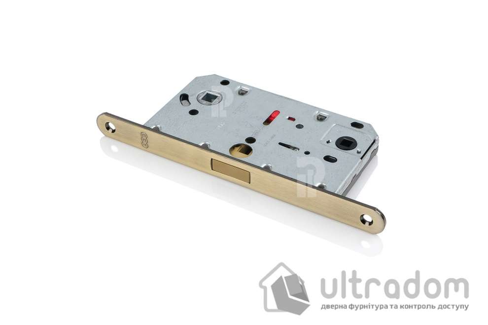 Врезной магнитный замок WC AGB Mediana Polaris XT, 96/50 мм, античная бронза (B06102.50.12)