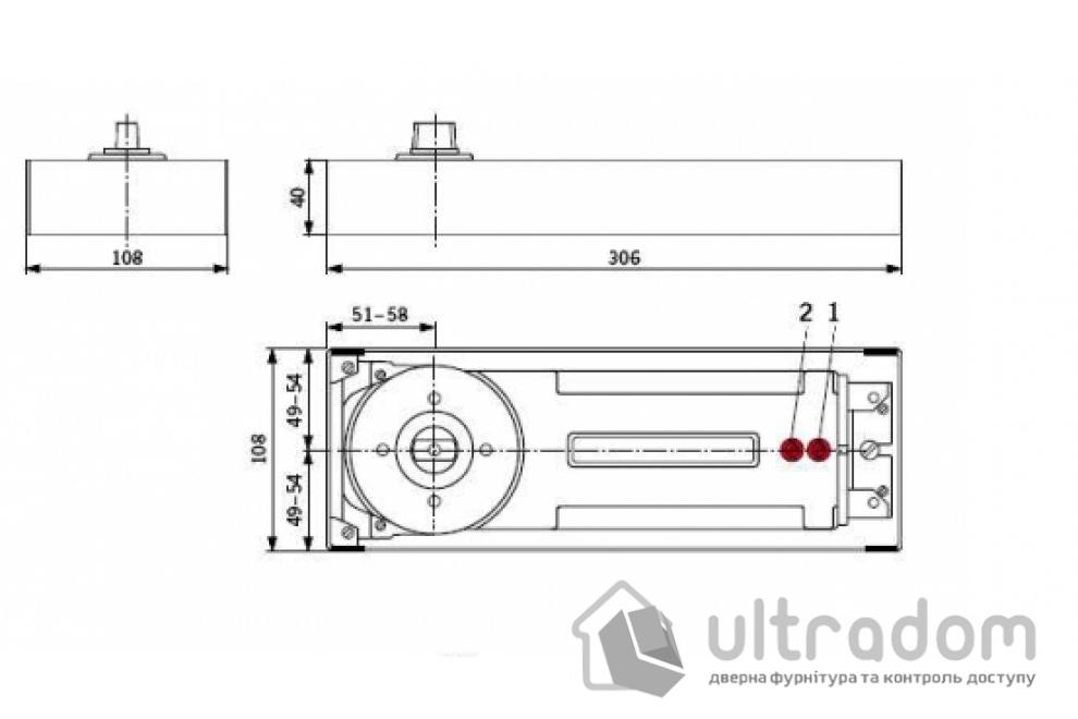 Доводчик напольный Dorma BTS 84 c крышкой EN2-4, дверь до 80 кг