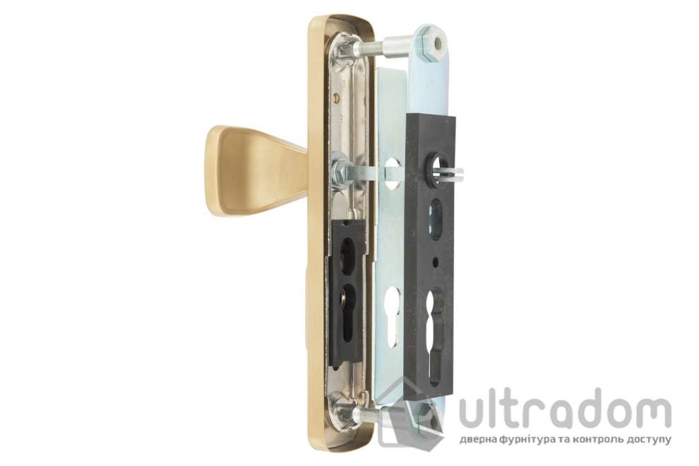 Дверная ручка на планке ROSTEX ASTRA R ручка-кноб DIN 85 мм титан PVD