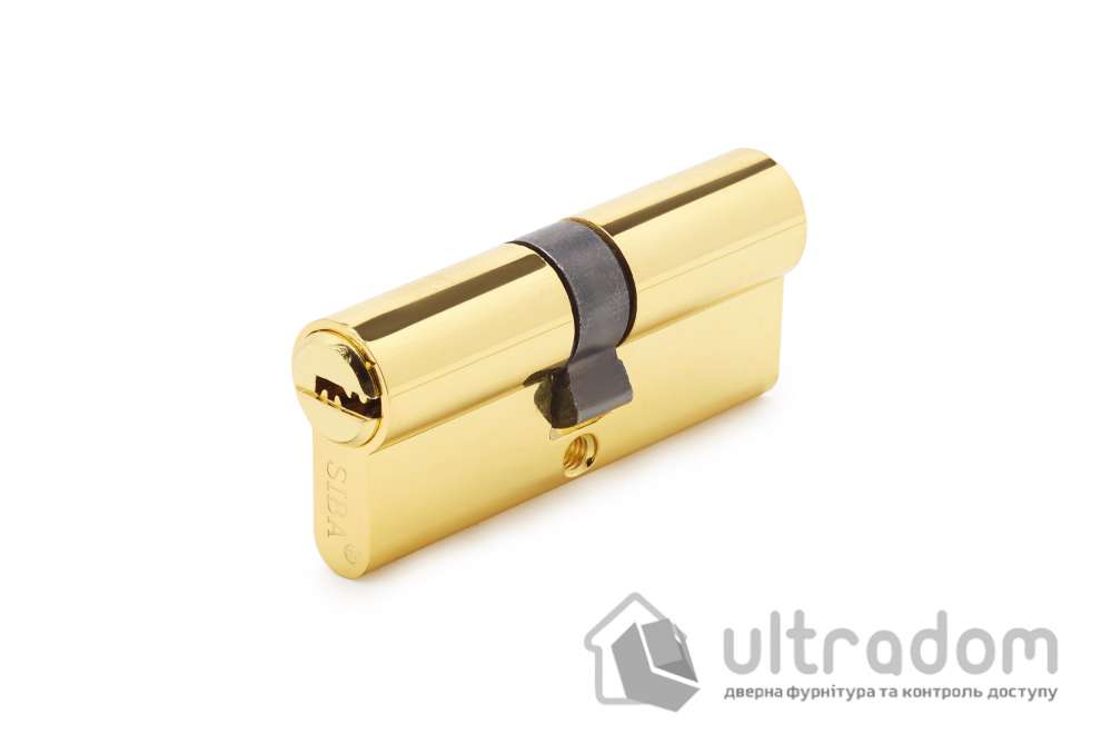 Цилиндр дверной SIBA перфорированный ключ-ключ 70 мм (35х35) латунь полированная (30.10.30-/BZ-5к)