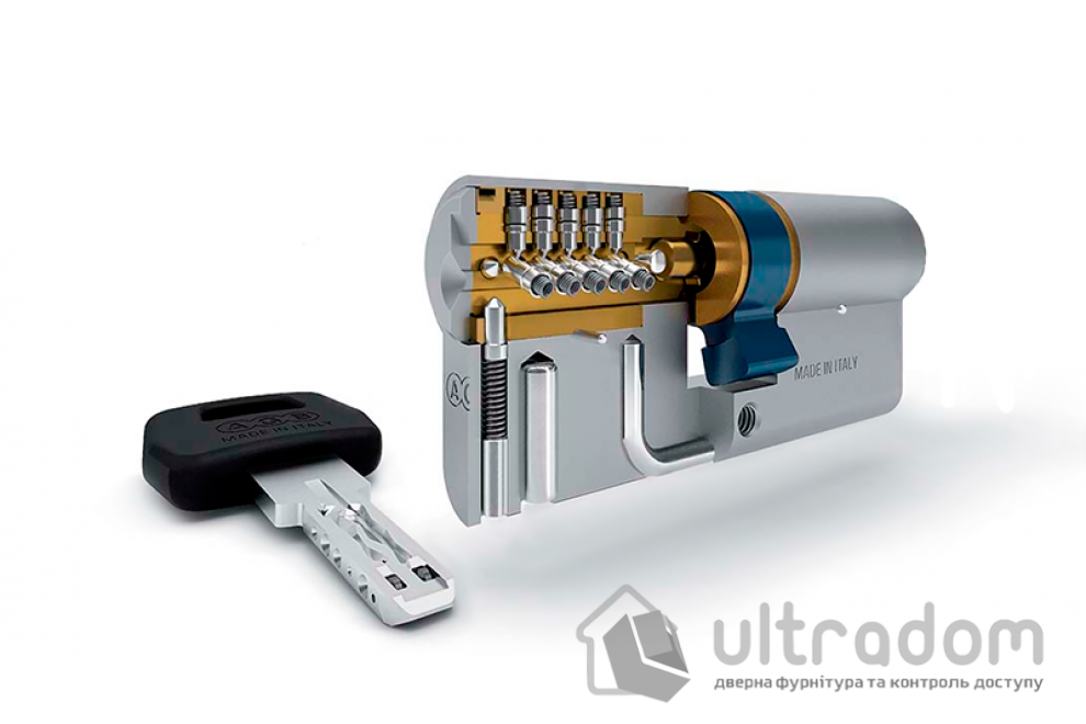 Цилиндр AGB SCUDO DCK 80 мм (40/40) ключ/ключ матовый никель (С10016.35.35)