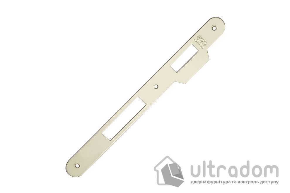 Ответная планка для замка AGB Siccurezza усиленная с отбойником, латунь (B00590.11.03)