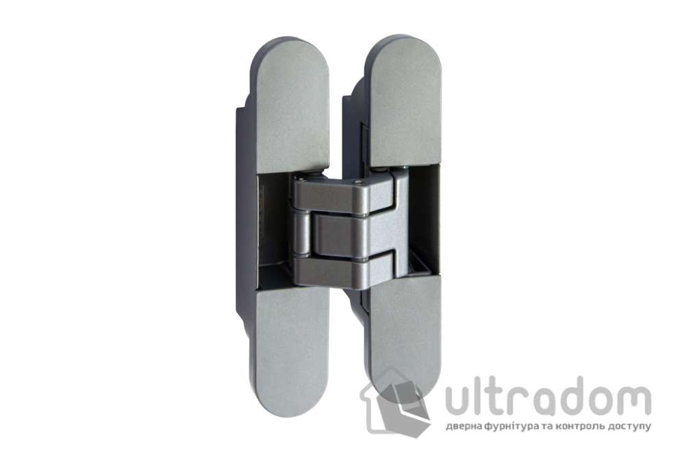Скрытая петля AXOR для межкомнатных дверей 24х120 мм серебристая с колпачками (D5004-00-N03)