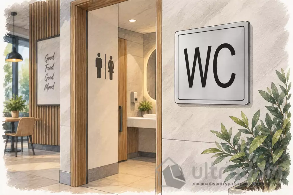 Табличка інформаційна "WC" AMIG мод.108 нержавіюча сталь (8243) купити в Україні