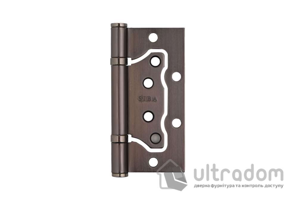 Петля дверная SIBA 100 мм универсальная накладная, графит (2BB 4"х3"х2,5mm FHP MBN)
