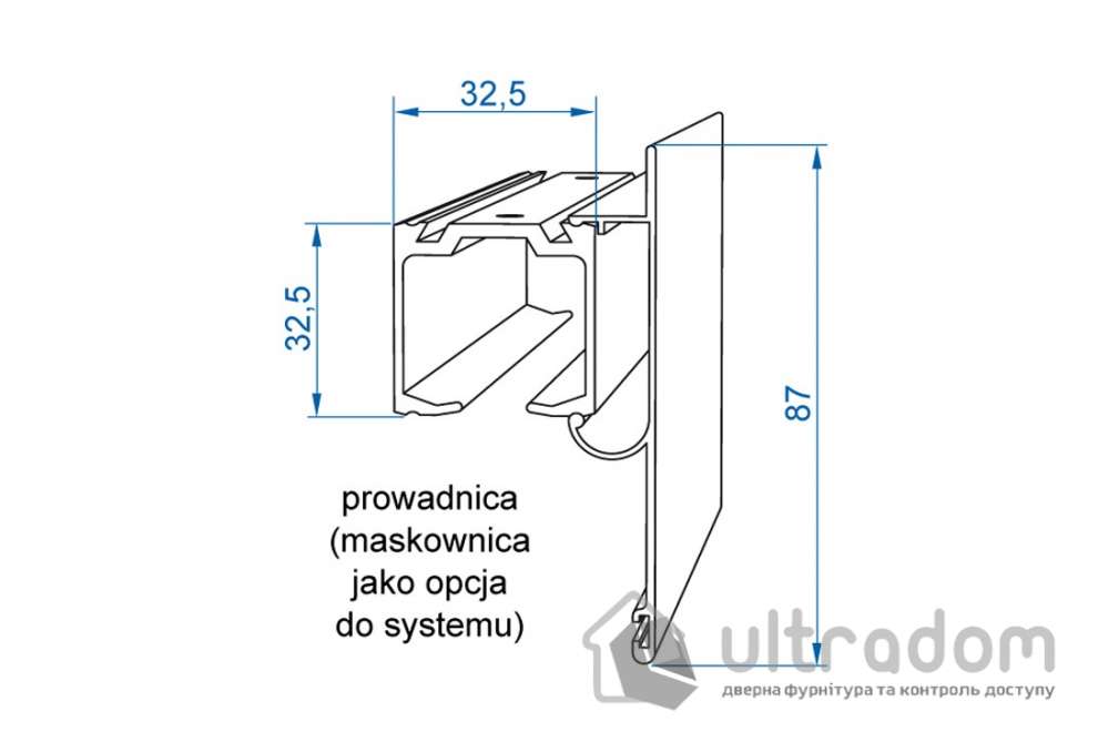 Маскировачная планка для систем Valcomp Herkules silver