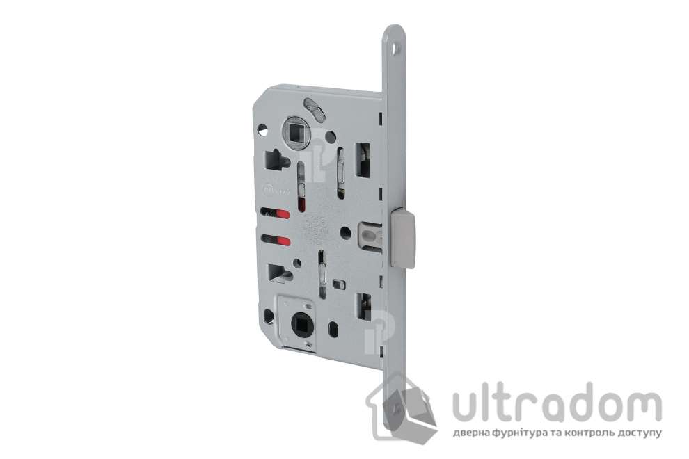 Врезной межкомнатный замок WC AGB Mediana Evolution, 96/50 мм, матовый никель (B01102.50.41)
