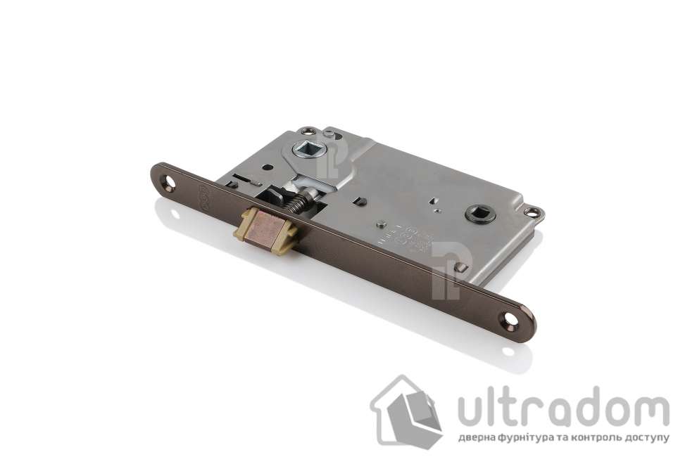 Врезной межкомнатный замок AGB Centro WC, 90/50 мм, бронза коричневая (B01013.50.22)