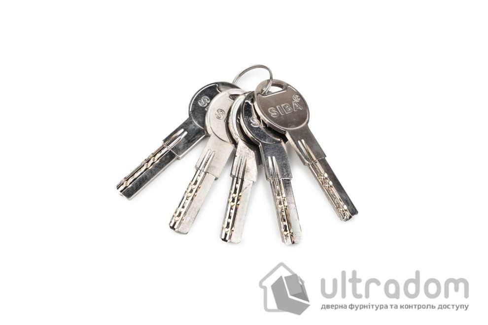 Цилиндр дверной SIBA ZAMAK перфорированный ключ-тумблер 100 мм