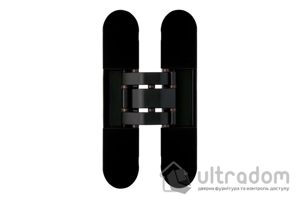 Скрытая дверная 3D петля OTLAV Invisacta IN230 23х120 мм чёрная