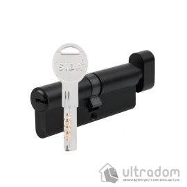 Циліндр дверний SIBA перфорований ключ-вороток 100 мм (50х50Т) чорний (45.10.45/BTMBZ)