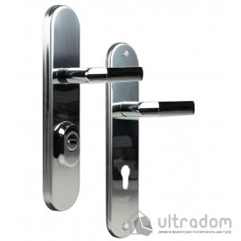 Дверна ручка на планці ROSTEX UNIVERSAL PLUS R ручка-ручка полірований хром 85 мм