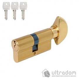 Циліндр замку AGB Mod.600 70 мм (40х30Т), ключ-тумблер, латунь (C620.01.25.35)
