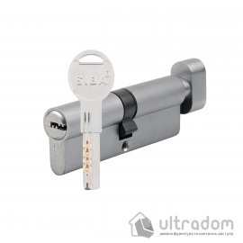 Циліндр дверний SIBA перфорований ключ-вороток 100 мм (50х50Т) матовий хром (45.10.45/BTSCZ)