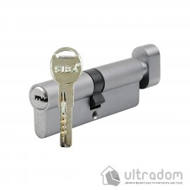 Циліндр дверний SIBA перфорований ключ-вороток 100 мм (50х50Т) матовий хром (45.10.45/BTSCZ)