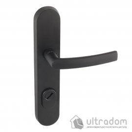 SIBA HSS Ручка дверная GUARDIAN PZ-85  с интегрированной защитой, матовая чёрная (66 66)