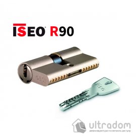 Цилиндр дверной ISEO R90 кл-кл, матовый хром 65 мм