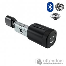 Умный биометрический замок (цилиндр) SEVEN LOCK SL-7774BF (100-150мм) black