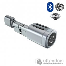 Умный биометрический замок (цилиндр) SEVEN LOCK SL-7774BF (100-150мм) silver