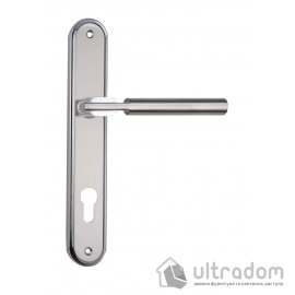 Дверная ручка на планке под ключ (85 мм) SIBA Assisi мат.никель-хром
