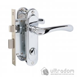 Комплект міжкімнатних ручок SIBA Palermo WC 62 мм з механізмом, хром (Z14-5K-07-07+105070SN)