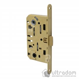Врезной межкомнатный замок WC AGB Mediana Evolution, 96/50 мм, матовая латунь (B01102.50.23)