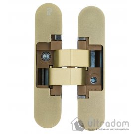 Скрытая петля Profitlock PL150 3D – 24×110 мм, для дверей 40 кг, матовое золото