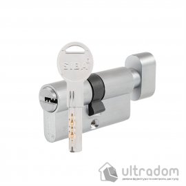 Циліндр дверний SIBA ключ-вороток 60 мм (30х30Т) матовий хром (25.10.25-BTMCZ)