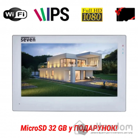 IP-відеодомофон 7 дюймів з Wi-Fi SEVEN DP-7577FHDW - IPS white