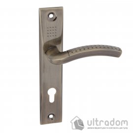 Дверная ручка на планке под ключ (85 мм) SIBA Bari Eco, античная бронза