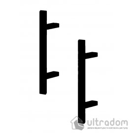 Ручка-скоба Zenk Metal BERGAMA 40х20 - 45° 800-500 мм, матова чорна (PL010507)