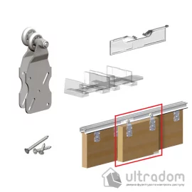 Комплект роликів Valcomp HORUS HR02 для шафи-купе для 1-х дверей до 45 кг (219-002)