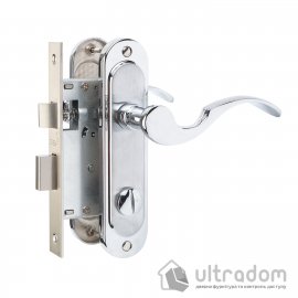 Комплект межкомнатных ручек SIBA Osimo WC 62 мм с механизмом, матовый хром/хром (Z09-5K-07-05+105070SN)