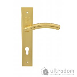 Дверная ручка на планке под ключ (85-62 мм) SIBA Bari мат.латунь-латунь