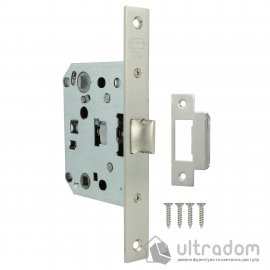 Врезной межкомнатный замок WC AMIG мод.3100U 70 мм, матовый никель